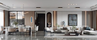 现代客餐厅3D模型下载